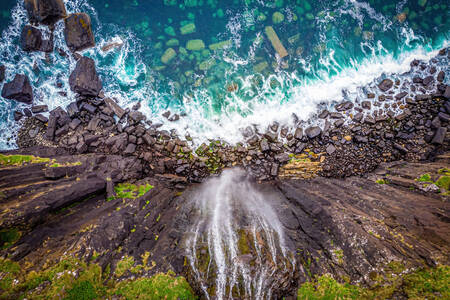 Kilt Rock Falls na Ilha de Skye
