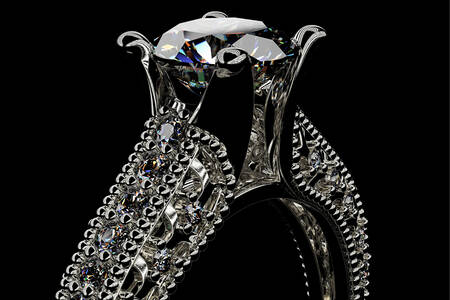 Close-up diamond ring