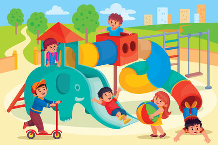 Crianças no playground