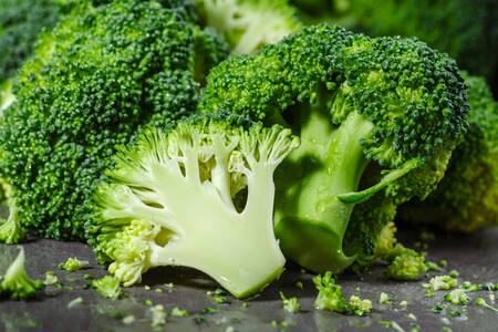 Detailní brokolice