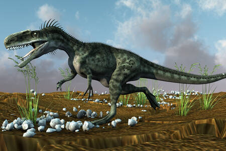 Монолофозавр, що біжить