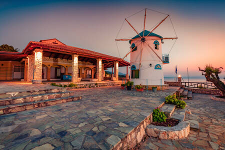 Moulin à vent sur l'île de Zakynthos