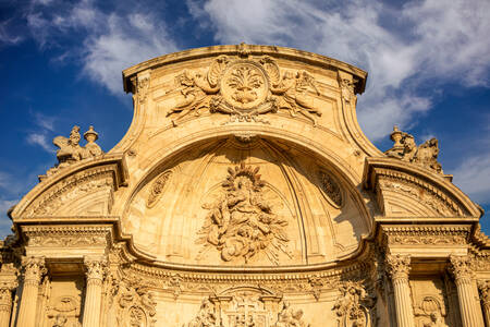 Facade of the cathedral in Murcia