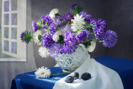 Asters op de tafel