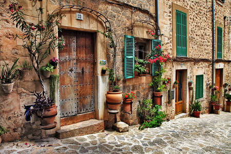 Rua de uma cidade mediterrânica