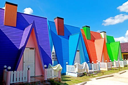 Casas de playa coloridas