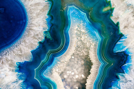 Close-up de um cristal de geodo