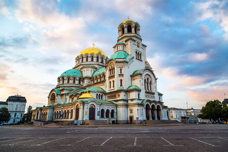Cathedral of St. Alexander Nevsky in the center of Sofia