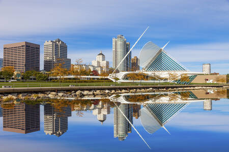 Una vista de los rascacielos de Milwaukee