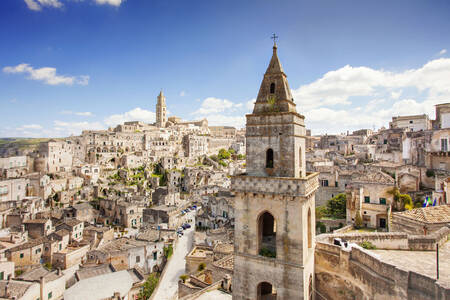 Utsikt over byen Matera