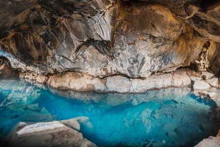 Cave in Thingvellir National Park