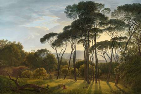 Хендрик Вогд: "Италиански пейзаж с борови дървета"