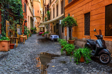 Rua em Roma