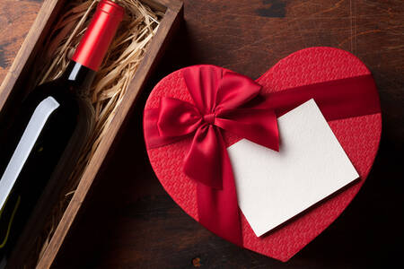 Wine bottle and gift box