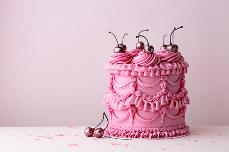 Rózsaszín torta
