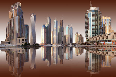 Вид на район Дубая