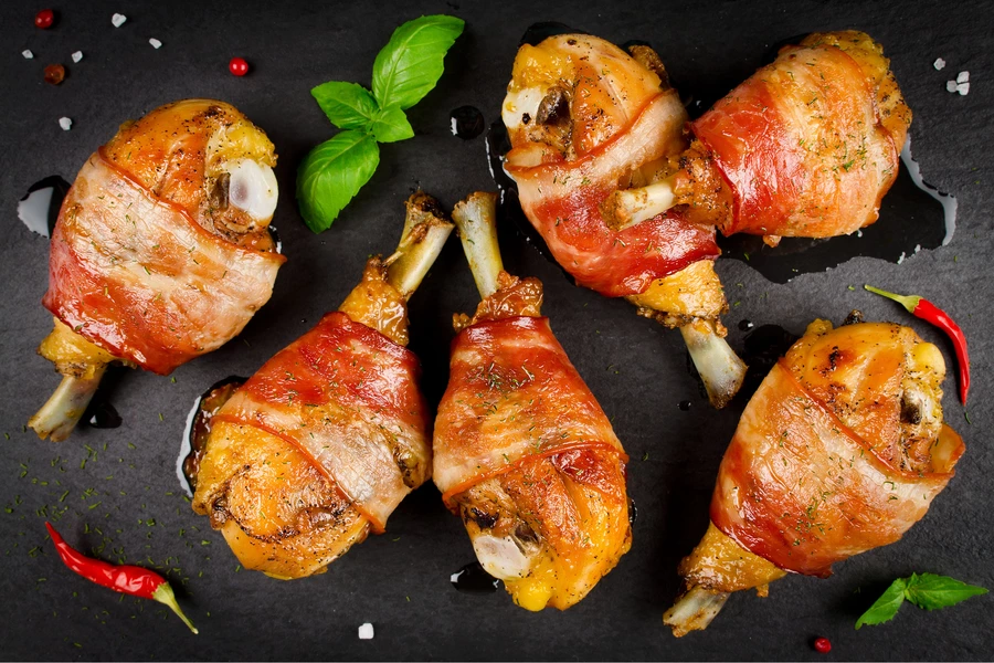 Pulpe de pui în bacon
