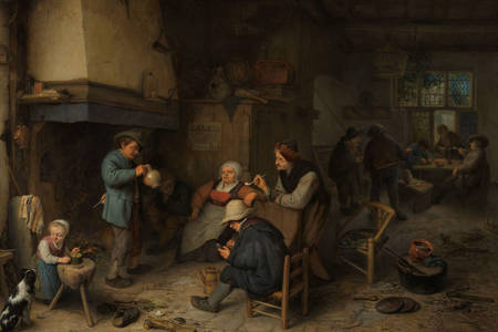 Adriaen van Ostade: "Peasants in the Interior"