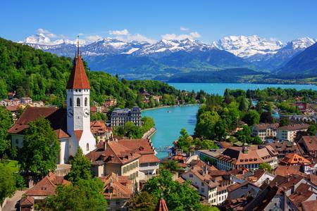 View of the city of Thun