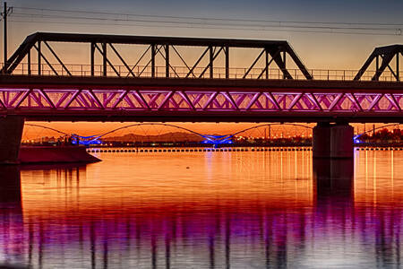 Puentes al atardecer