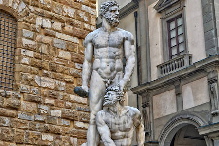 Sculpture "Hercules and Cacus" in Florence