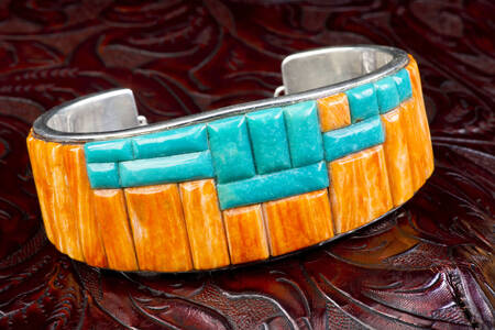 Silberarmband mit Türkis