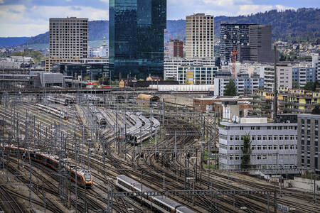 Railway junction in Zurich