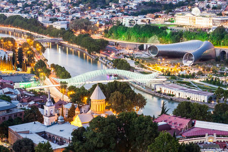 Vista de Tbilisi em altura