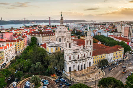 Näkymä Basilica da Estrelalle