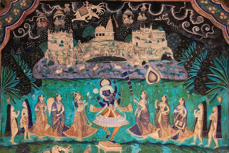Настенные фрески во дворце Гарх