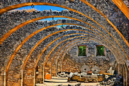 Каменные арки старинного завода