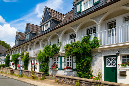 Fassaden alter Häuser in Essen