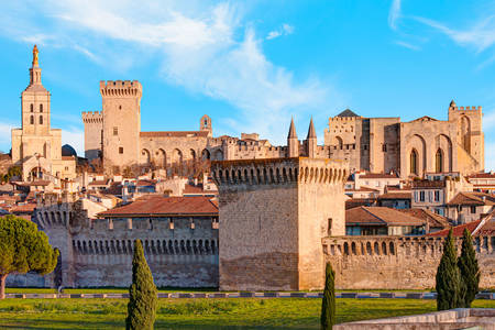 View of the Papal Palace in Avignon