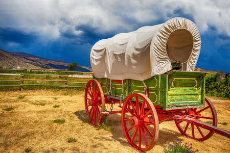 Vieux wagon en Colombie-Britannique