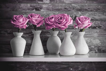 Trandafiri în vaze
