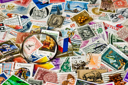 Colección de sellos postales