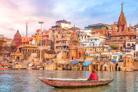 Arquitectura antigua de la ciudad de Varanasi