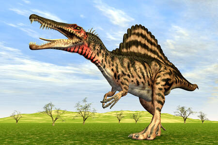 Spinosaurus a vadászatban