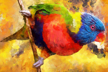 Renkli papağan