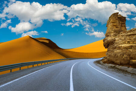 Път в пустинята