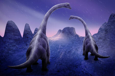 Pair of dinosaurs