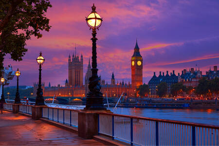 Naplemente Londonban