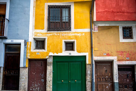 Colorful facades in Cuenca