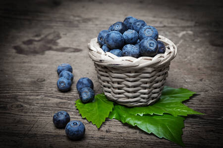 Blueberries in a basket