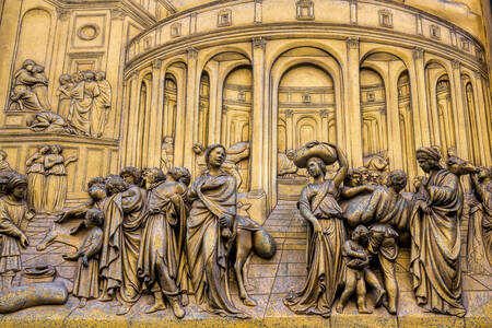 Płaskorzeźba na Drzwiach Raju we Florencji