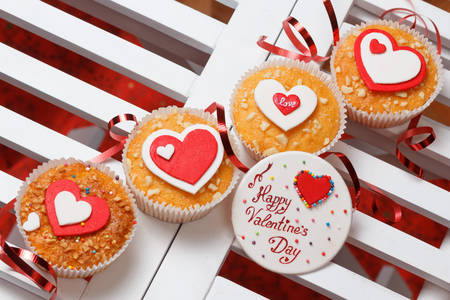 Cupcakes con corazones