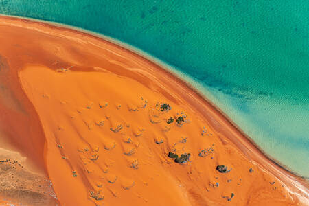 Изглед отгоре на пясъчните дюни