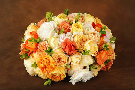 Bouquet of colorful roses