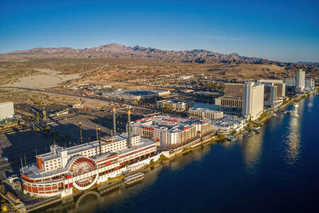 Vista della città di Laughlin, USA