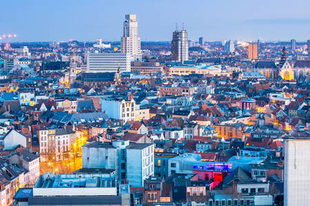 Widok na miasto Antwerpia
